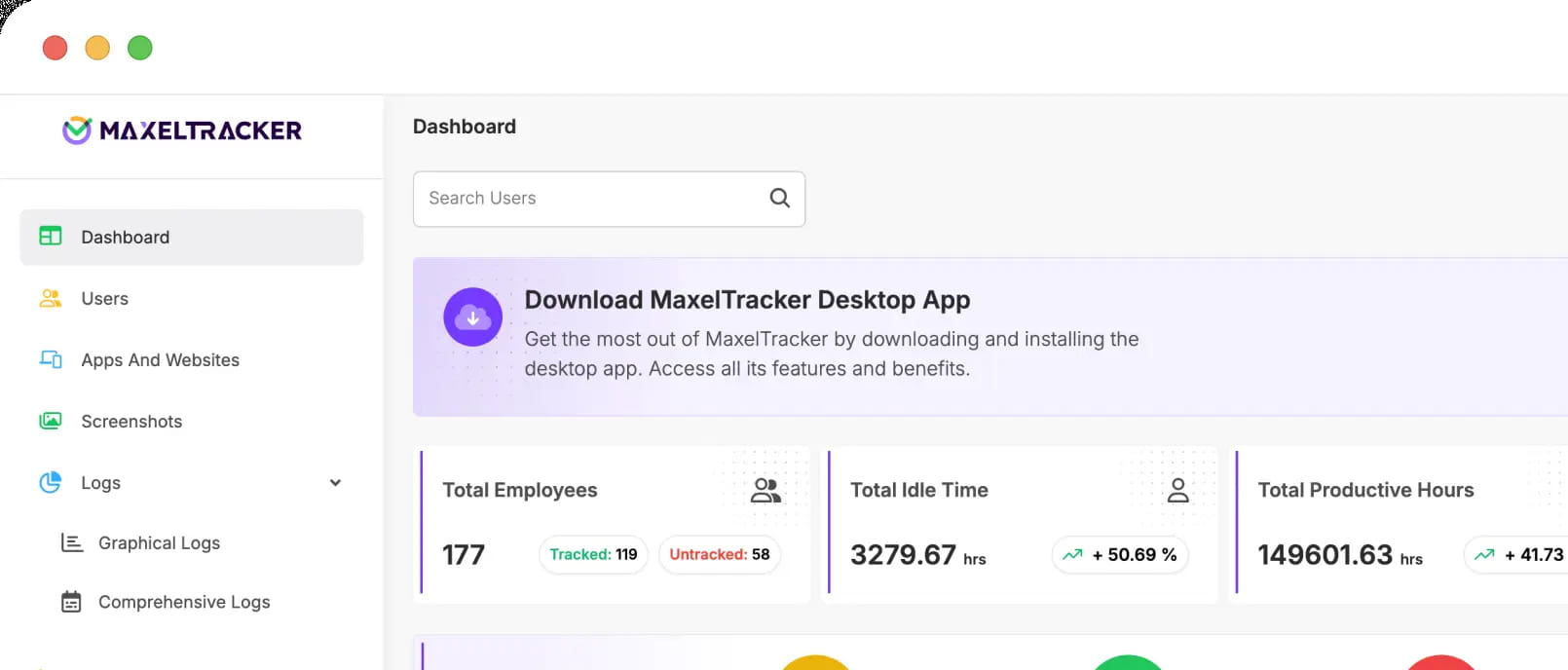 MaxelTracker Dashborad